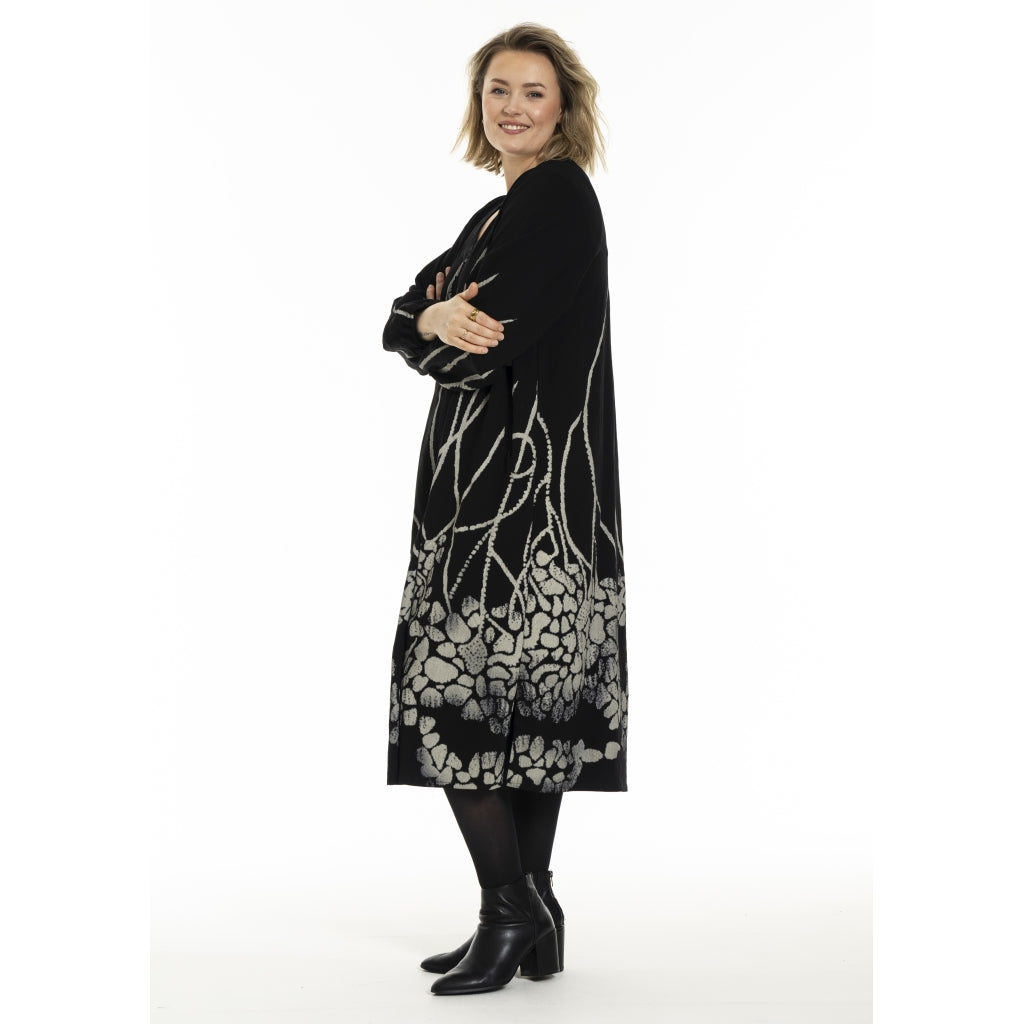 Gozzip Woman GMalene Dress Dress Black with border print