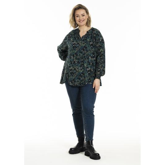 Gozzip Woman GMalina Blouse Blouse Green Print