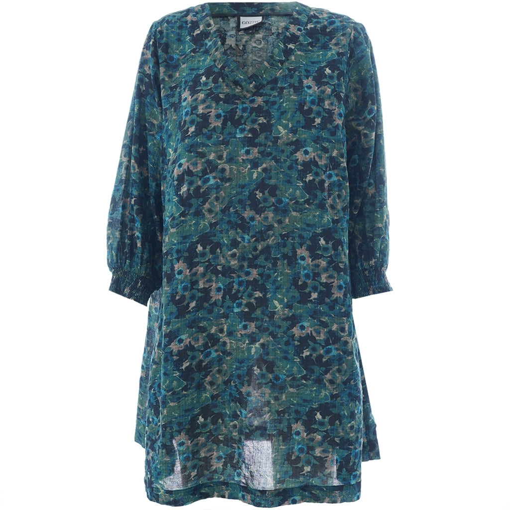 Gozzip Woman GMeta Tunic Tunic Green Print