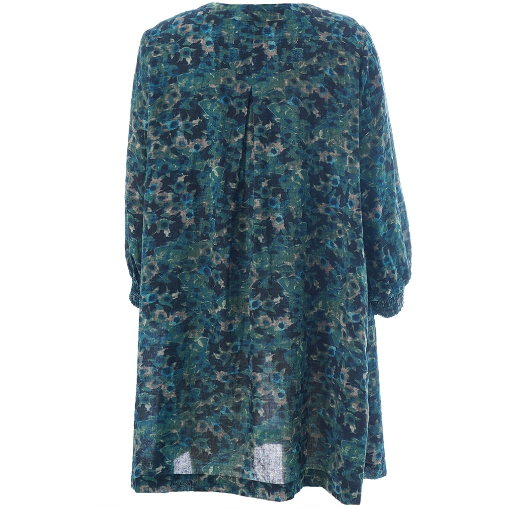 Gozzip Woman GMeta Tunic Tunic Green Print