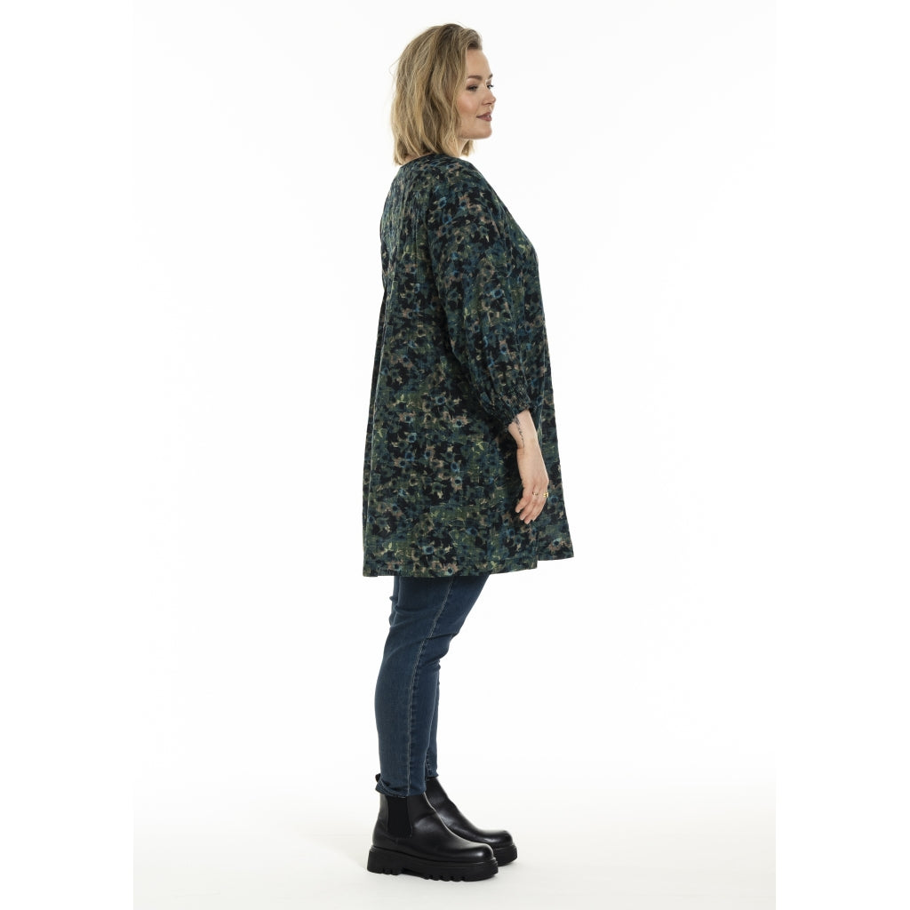 Gozzip Woman GMeta Tunic Tunic Green Print