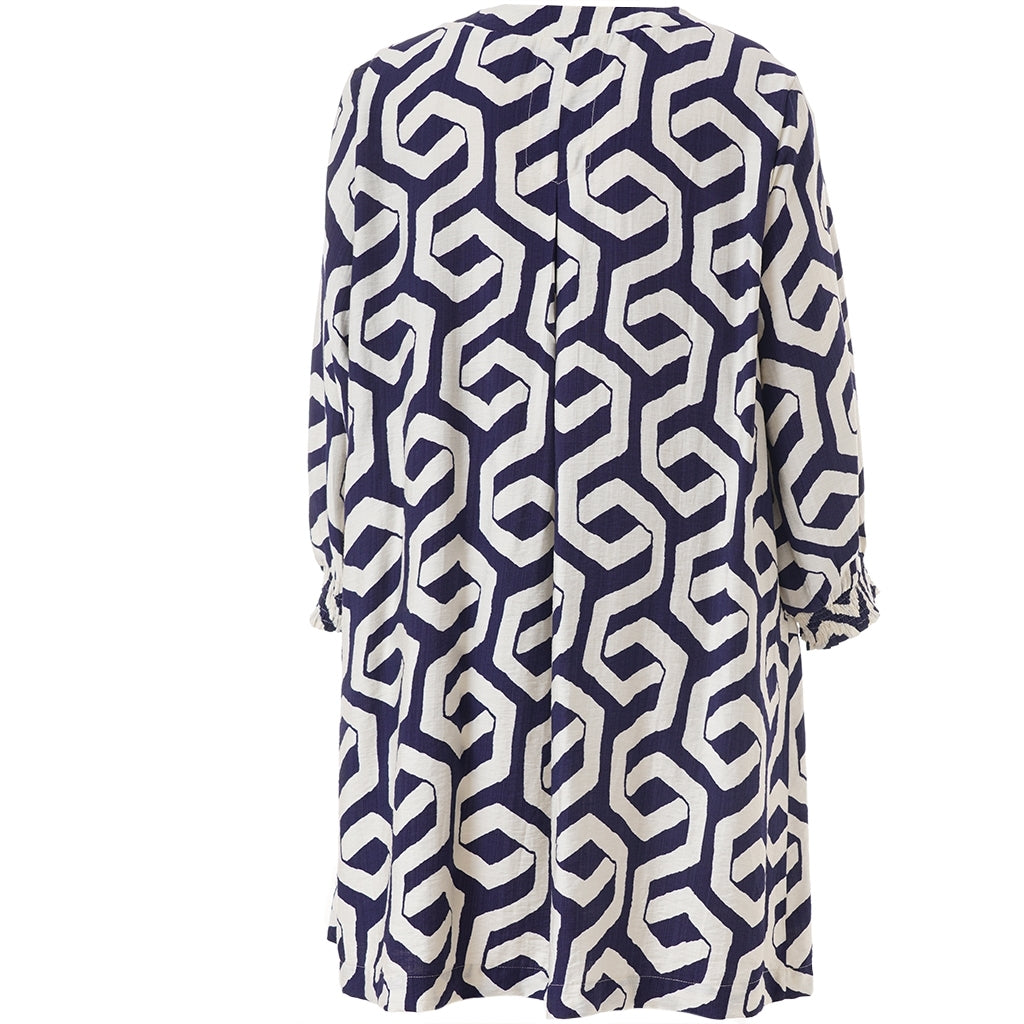 Gozzip Woman GMeta Tunic Tunic Blue offwhite print