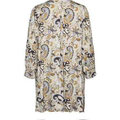 Gozzip Woman GMeta Tunic Tunic Sand with blue print