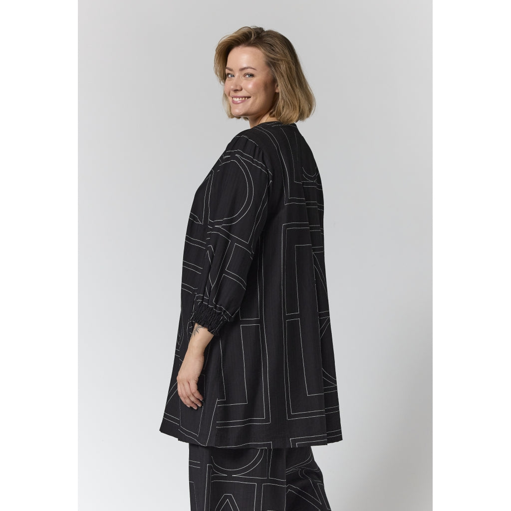 Gozzip Woman GMeta Tunic Tunic Black with white
