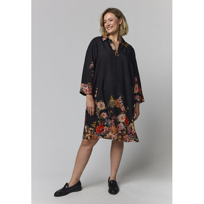 Gozzip Woman GMichelle Tunic Tunic Black with rose fall board