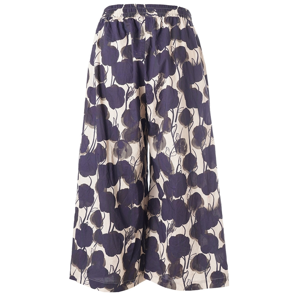 Gozzip Woman GMillie Wide Pants Pants Sand with black flowers