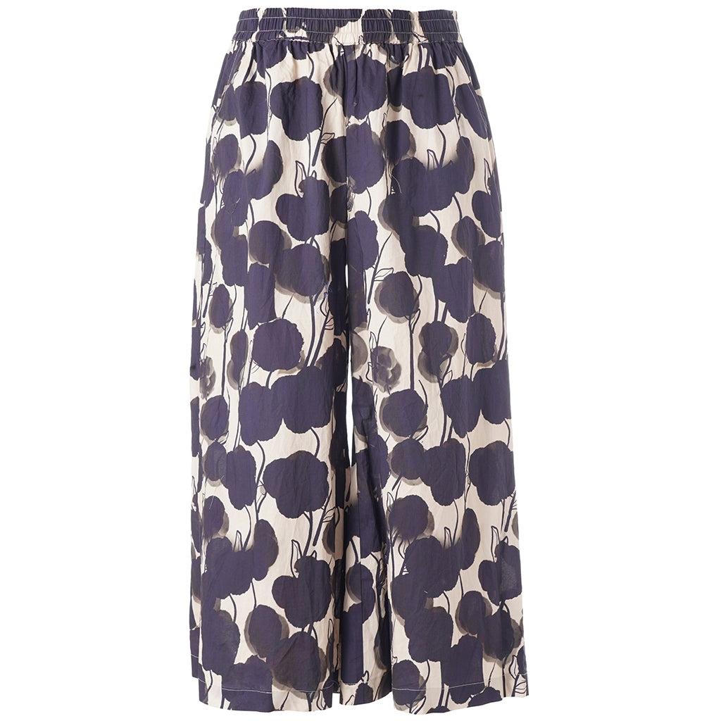 Gozzip Woman GMillie Wide Pants Pants Sand with black flowers
