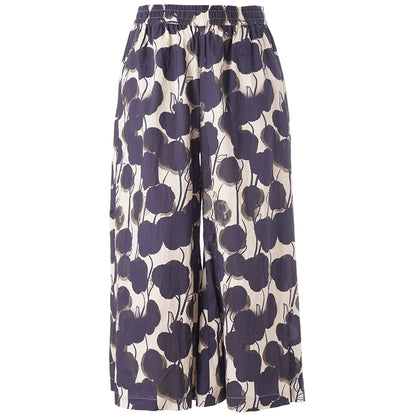 Gozzip Woman GMillie Wide Pants Pants Sand with black flowers