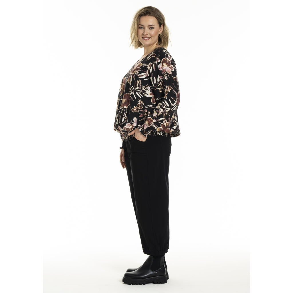 Gozzip Woman GMirabelle Blouse Blouse Black Print