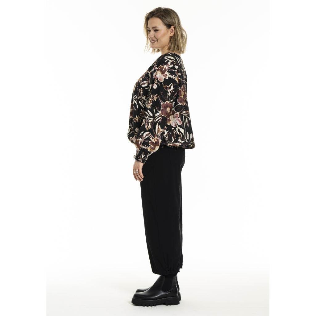 Gozzip Woman GMirabelle Blouse Blouse Black Print
