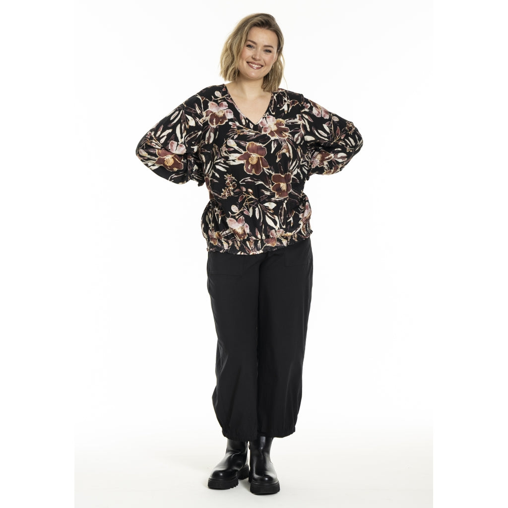 Gozzip Woman GMirabelle Blouse Blouse Black Print