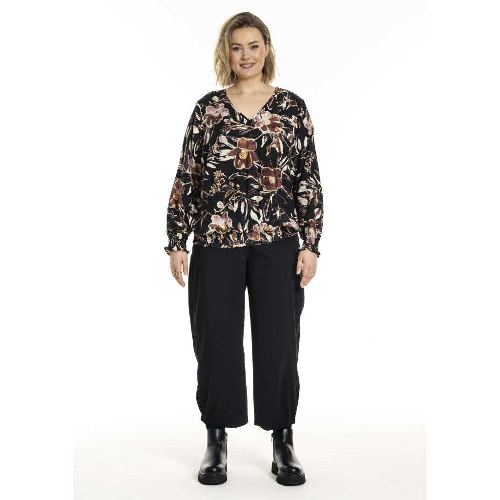 Gozzip Woman GMirabelle Blouse Blouse Black Print