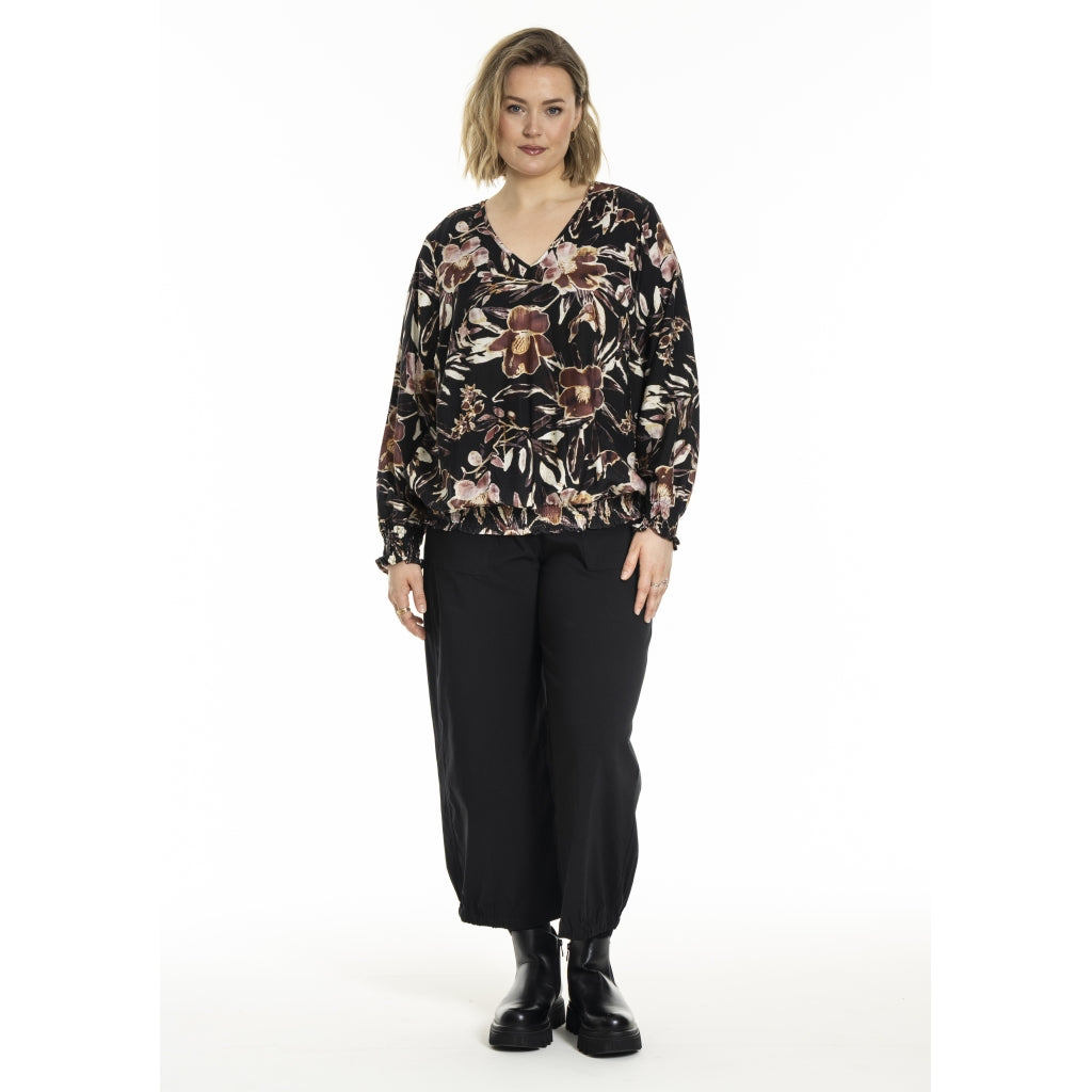 Gozzip Woman GMirabelle Blouse Blouse Black Print