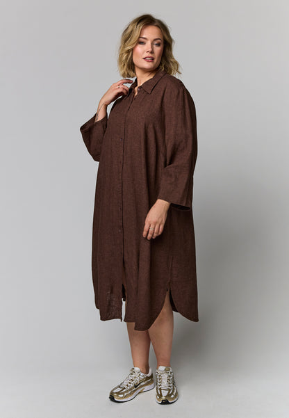 Gozzip Woman GMirella Shirt dress Shirt Dress Brown