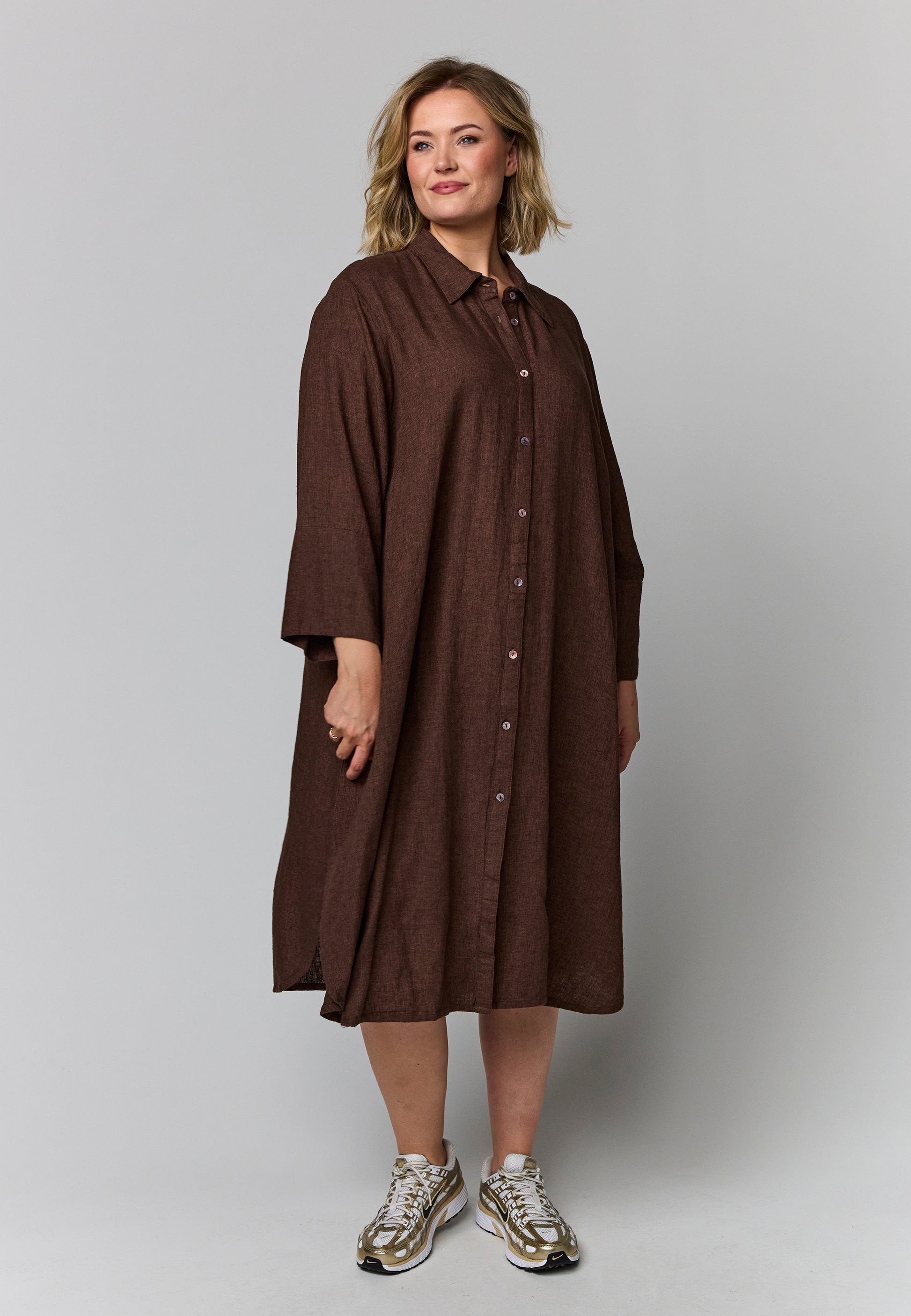 Gozzip Woman GMirella Shirt dress Shirt Dress Brown