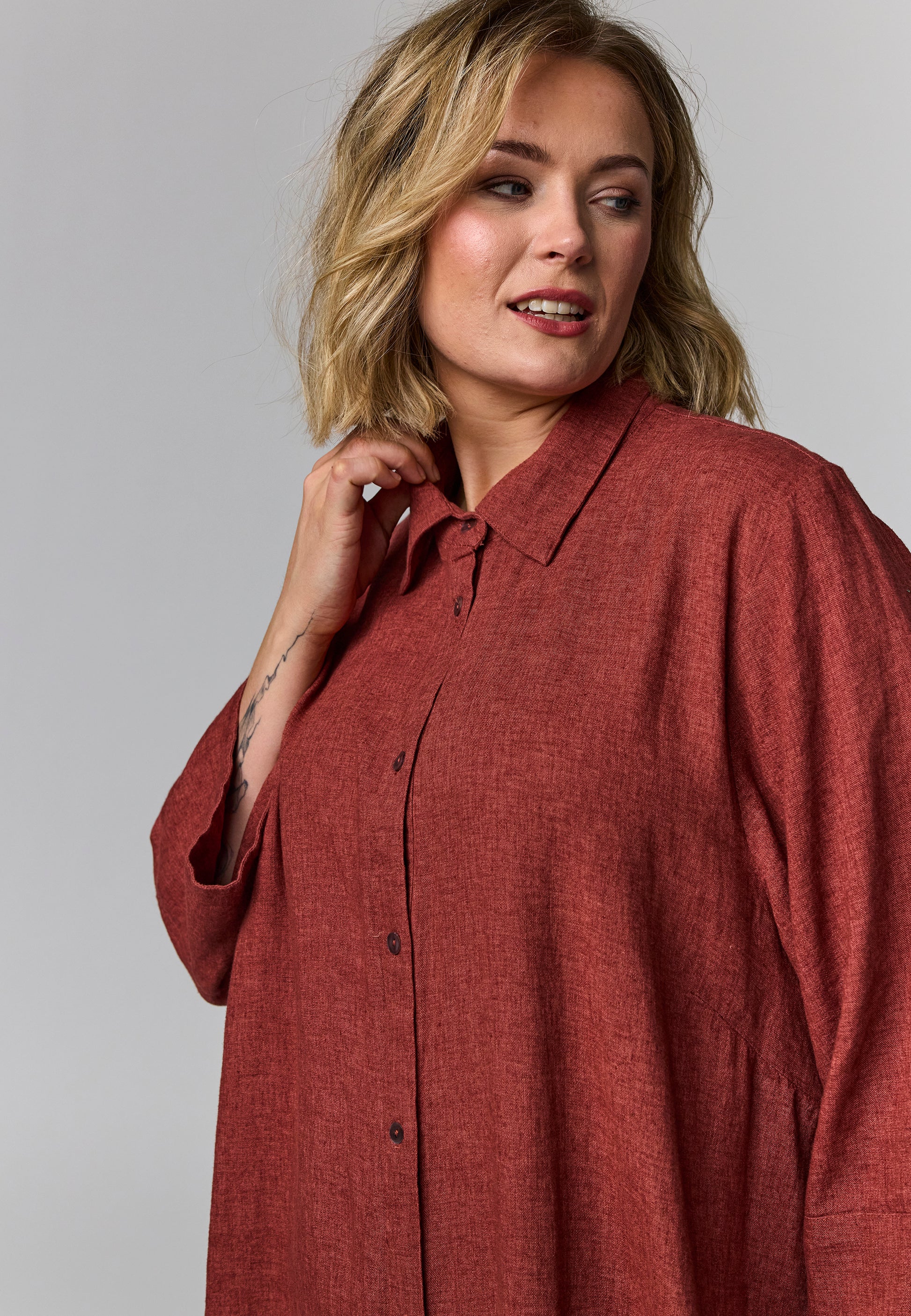 Gozzip Woman GMirella Shirt dress Shirt Dress Paprika