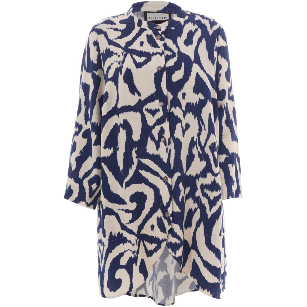 Gozzip Woman GMonna Shirt Tunic Shirt Tunic Blue print