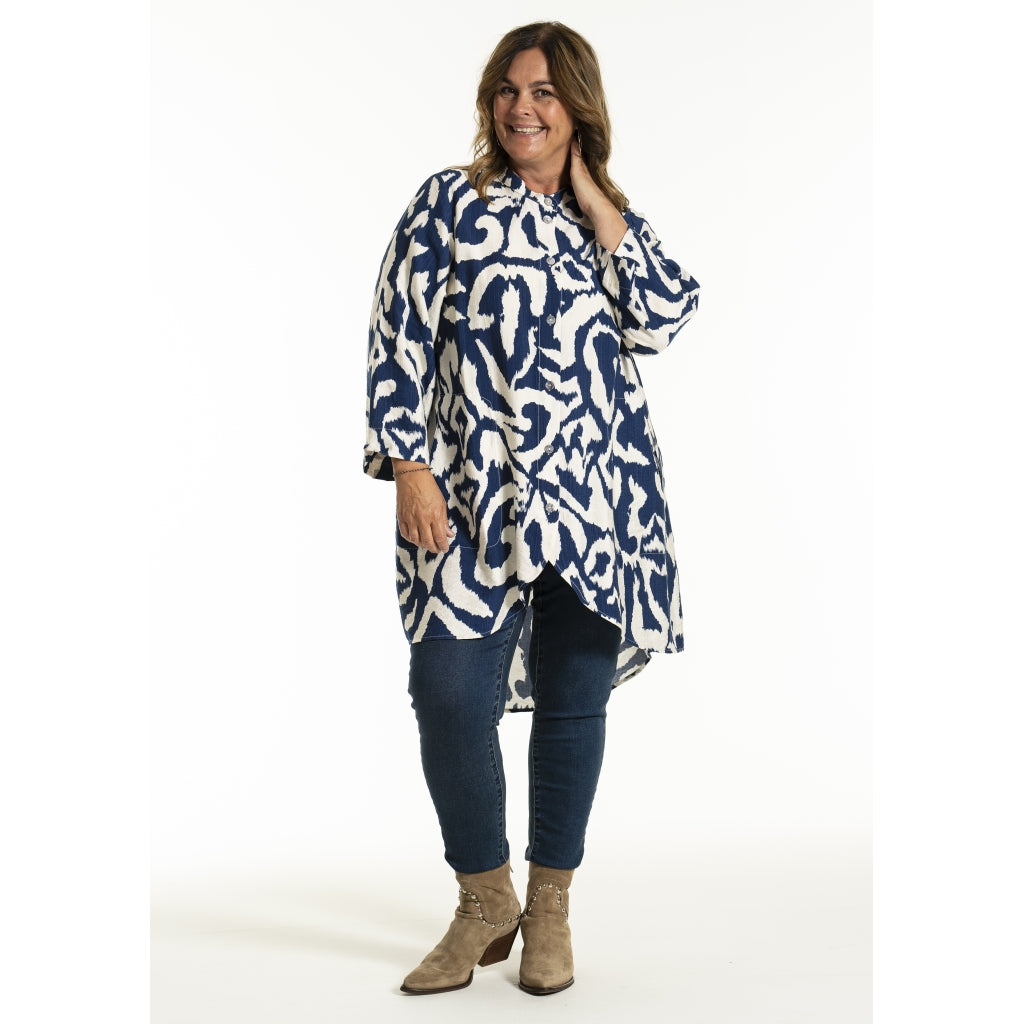 Gozzip Woman GMonna Shirt Tunic Shirt Tunic Blue print