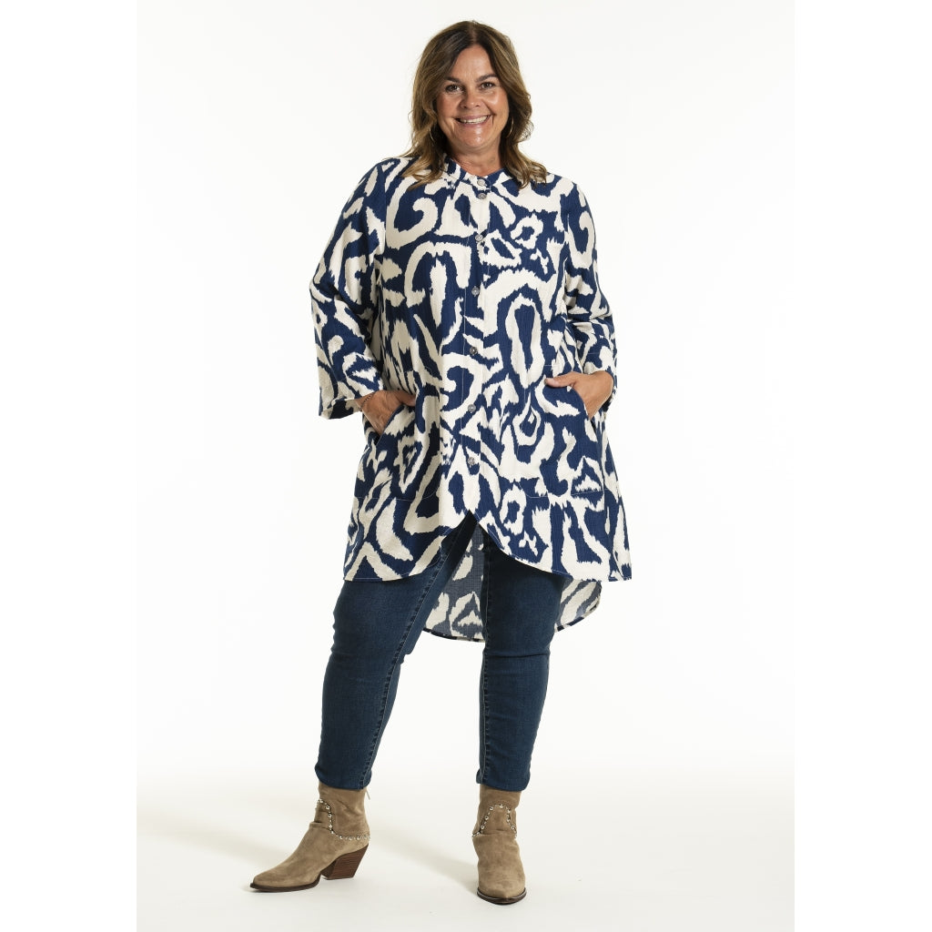 Gozzip Woman GMonna Shirt Tunic Shirt Tunic Blue print