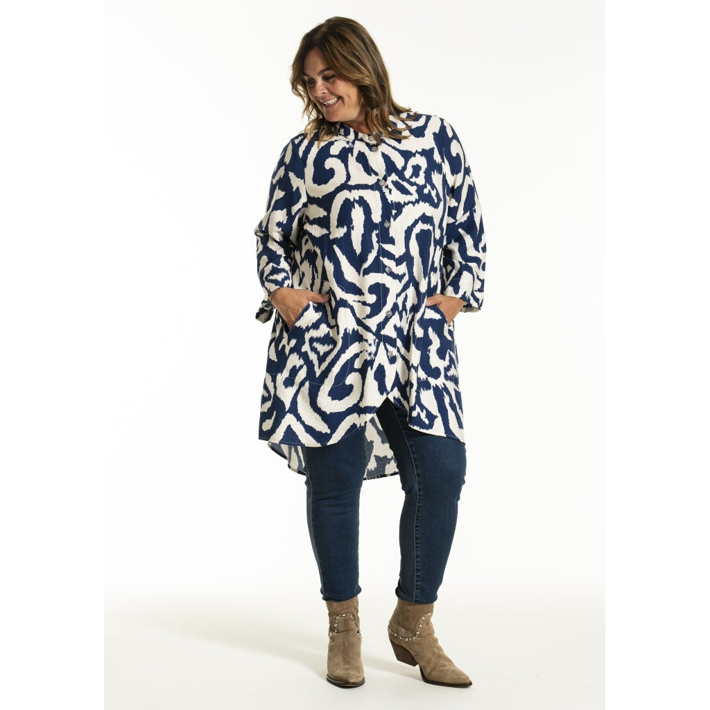 Gozzip Woman GMonna Shirt Tunic Shirt Tunic Blue print