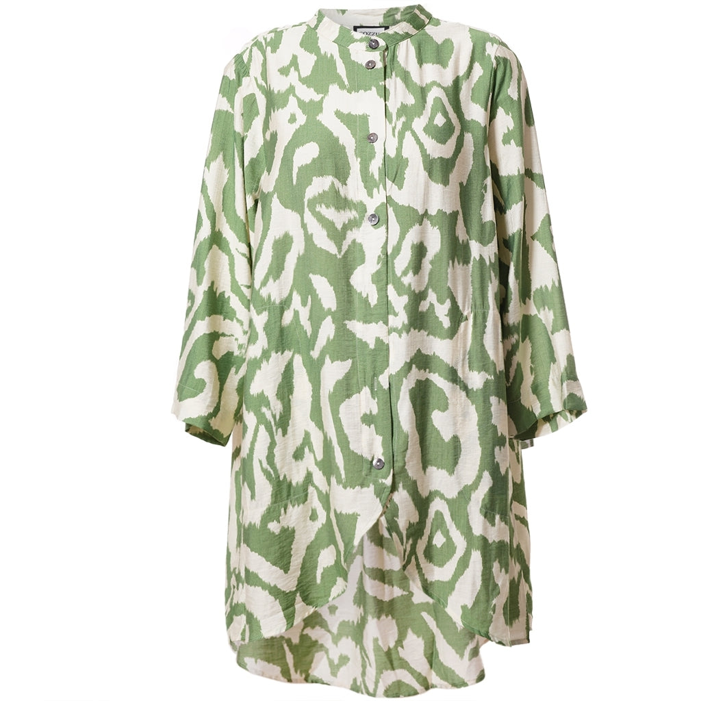 Gozzip Woman GMonna Shirt Tunic Shirt Tunic Green Print