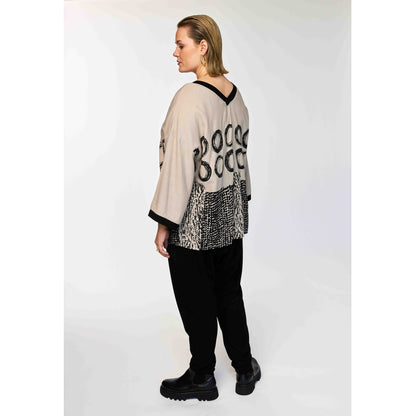 Gozzip Woman GMy Blouse Blouse Sand/Black printed