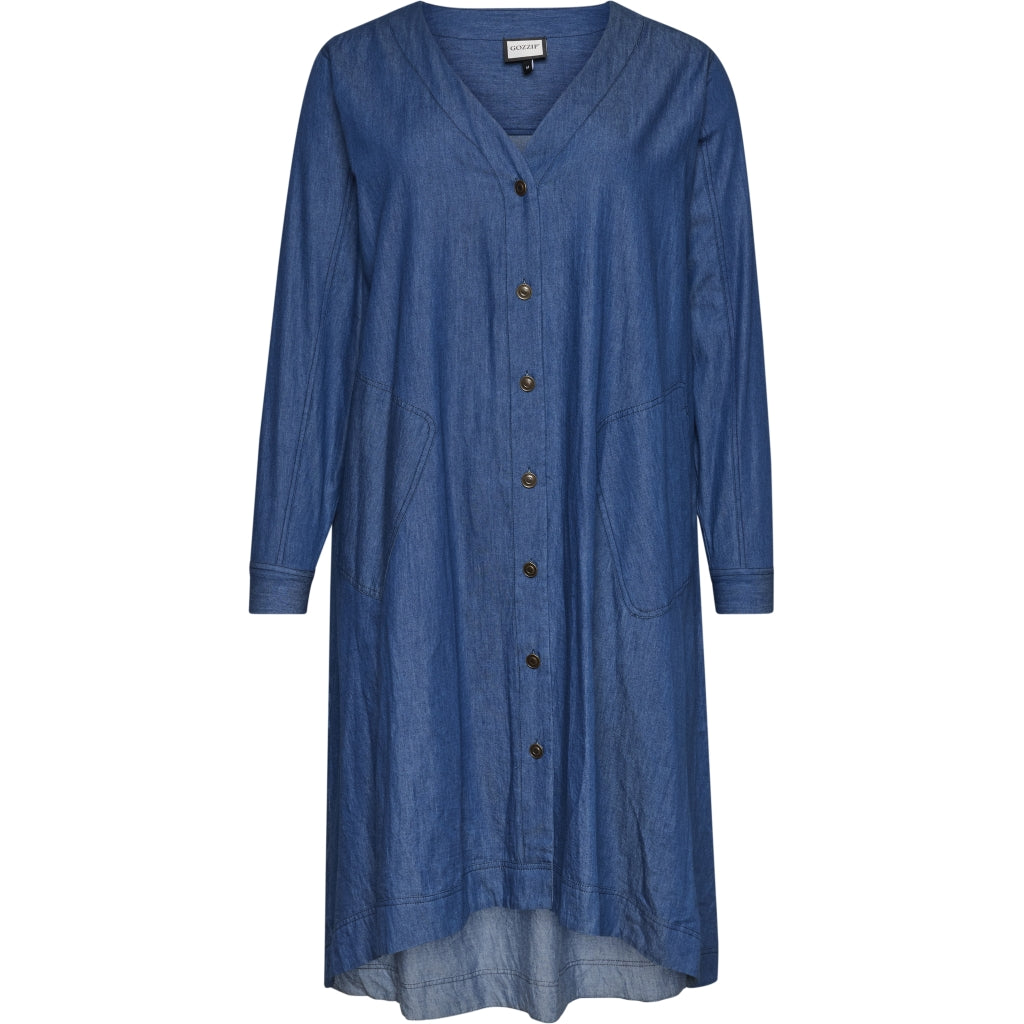 Gozzip Woman GNellie Denim Dress Dress Denim Blue
