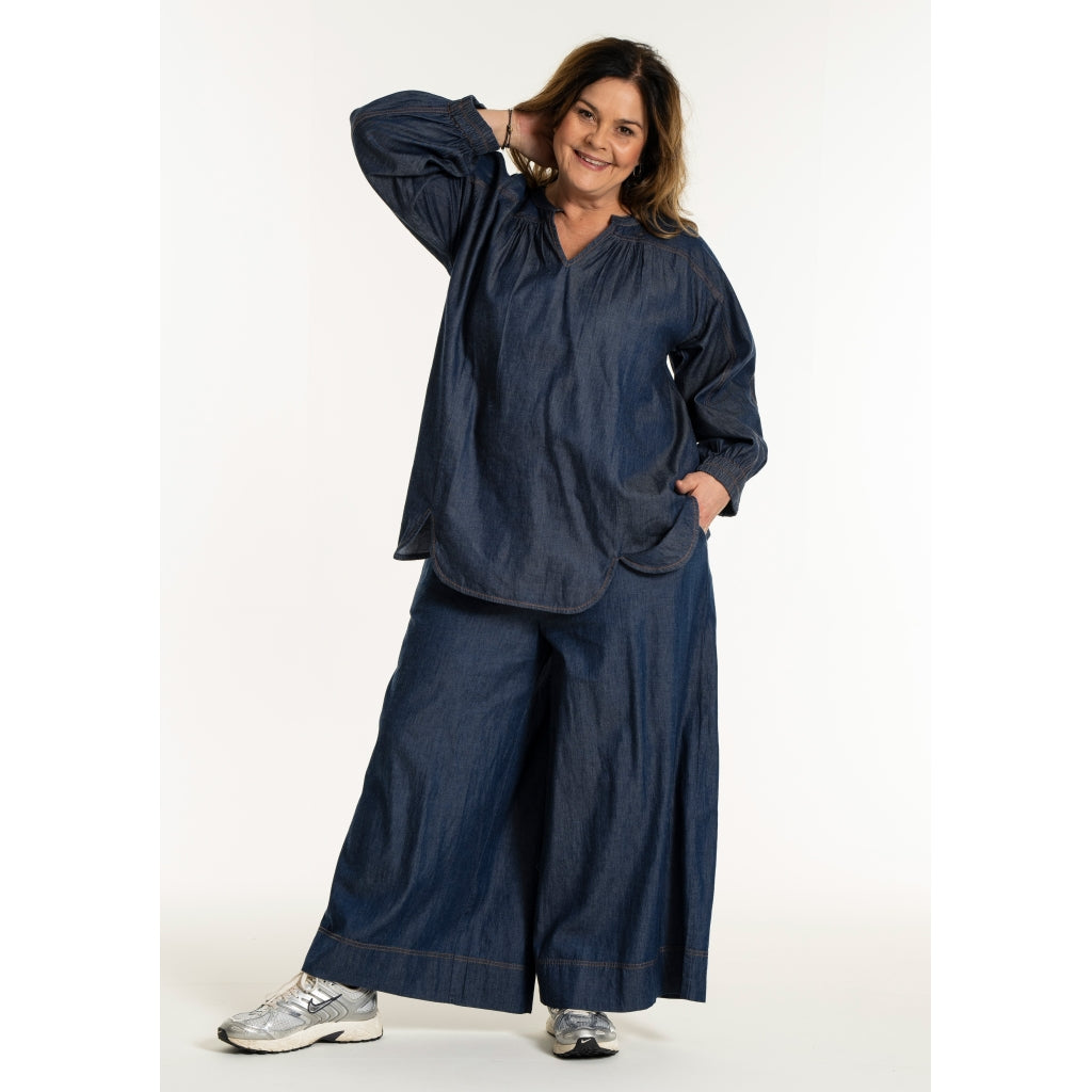 Gozzip Woman GPenelope Pants Pants Dark blue denim