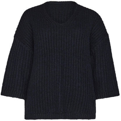 Gozzip Woman GRakel Knit Blouse Blouse Navy