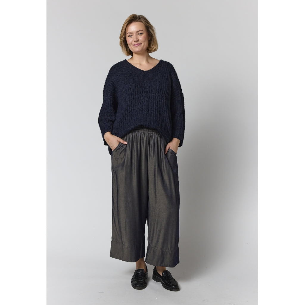 Gozzip Woman GRakel Knit Blouse Blouse Navy