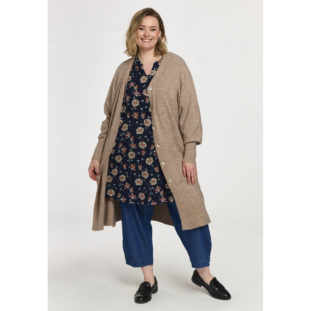 Gozzip Woman GSally Long Cardigan Long Cardigan Sand
