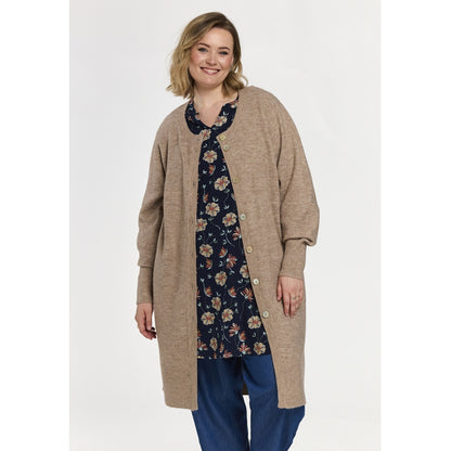 Gozzip Woman GSally Long Cardigan Long Cardigan Sand