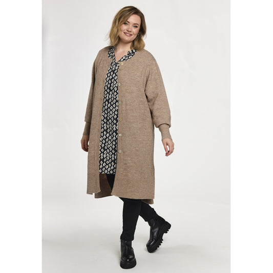 Gozzip Woman GSally Long Cardigan Long Cardigan Sand