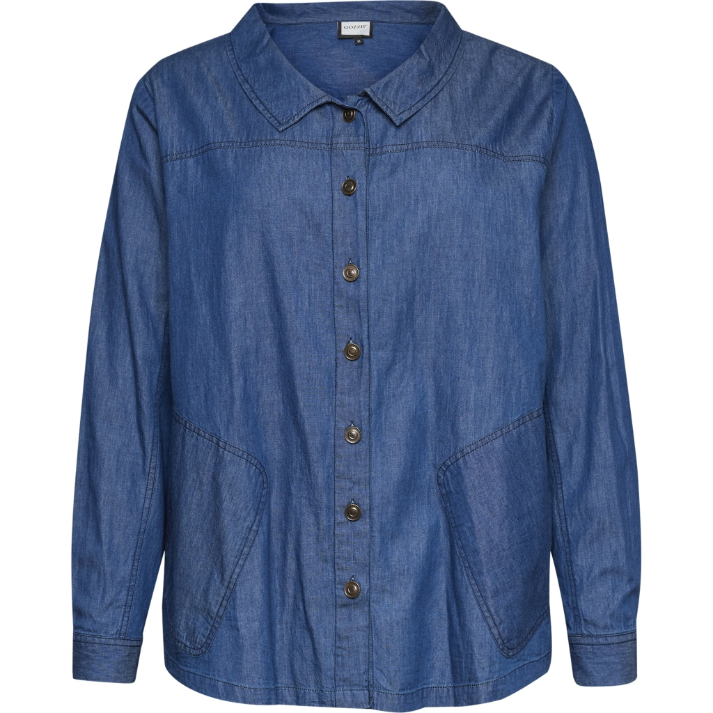 Gozzip Woman GSia DenimJacket Jacket Denim Blue