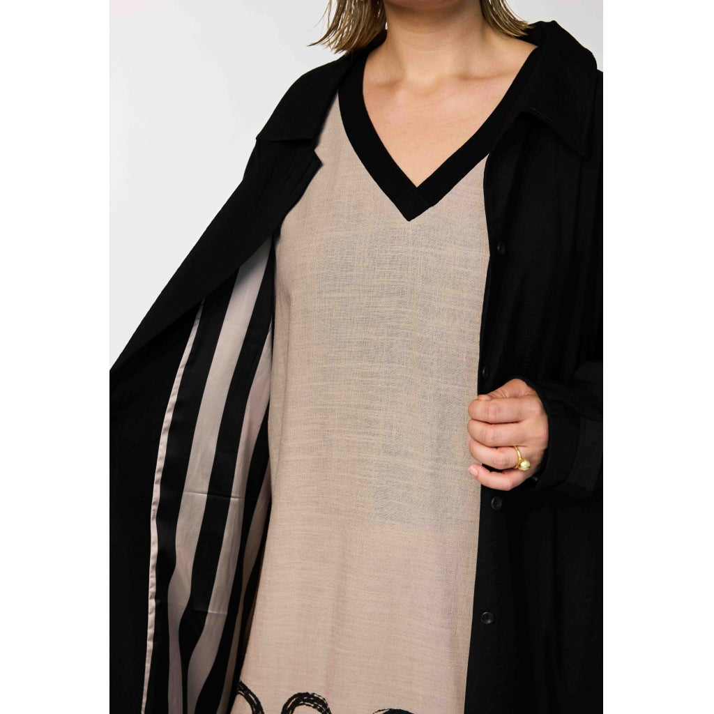 Gozzip Woman GSidsel Coat Long Coat Black