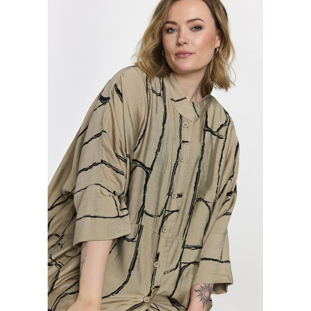 Gozzip Woman GSilje oversized cardigan Cardigan Beige/sand