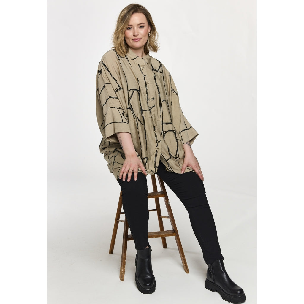 Gozzip Woman GSilje oversized cardigan Cardigan Beige/sand