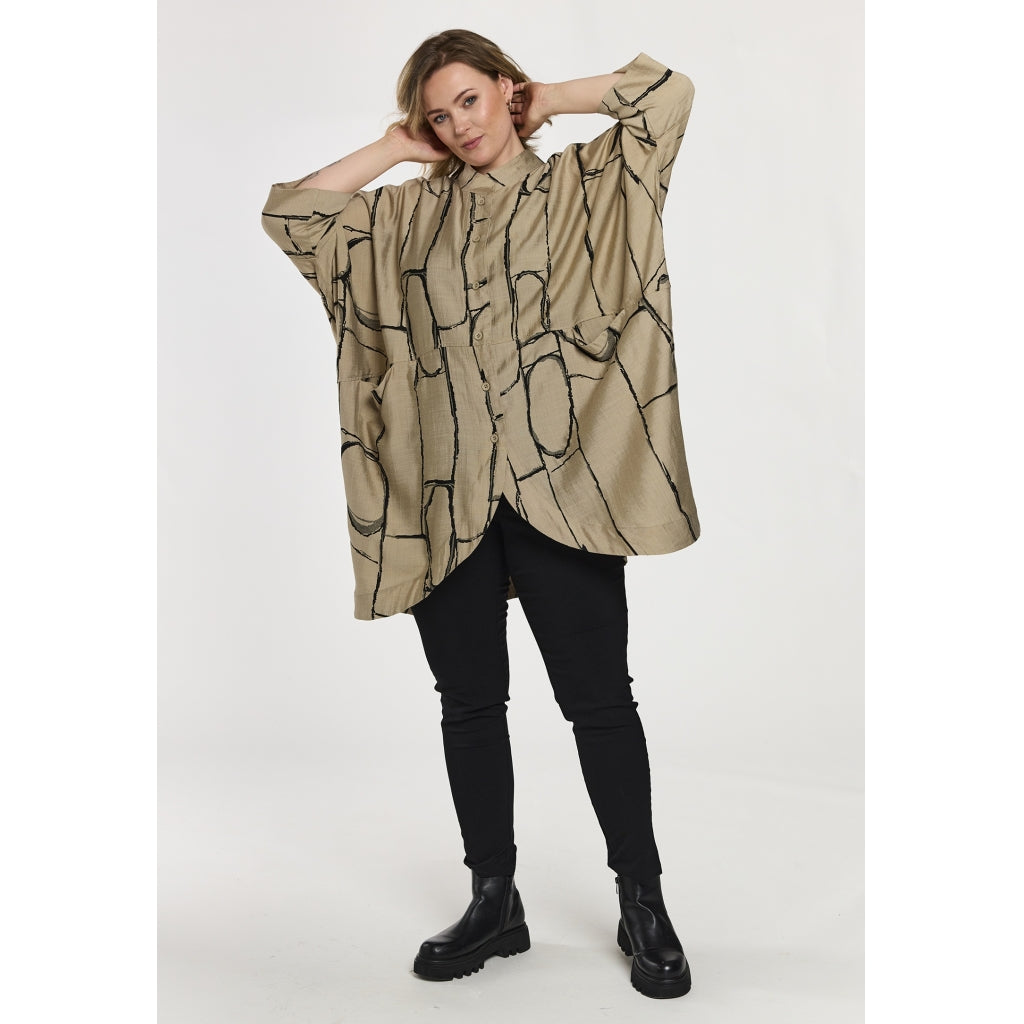Gozzip Woman GSilje oversized cardigan Cardigan Beige/sand