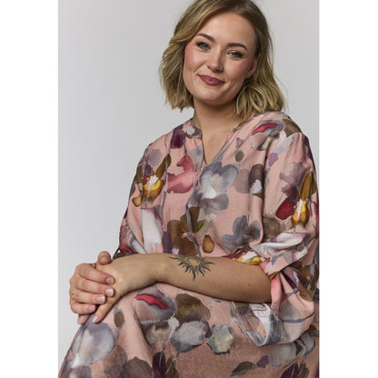 Gozzip Woman GSkuld Tunic Tunic Dusty rose with large flowers