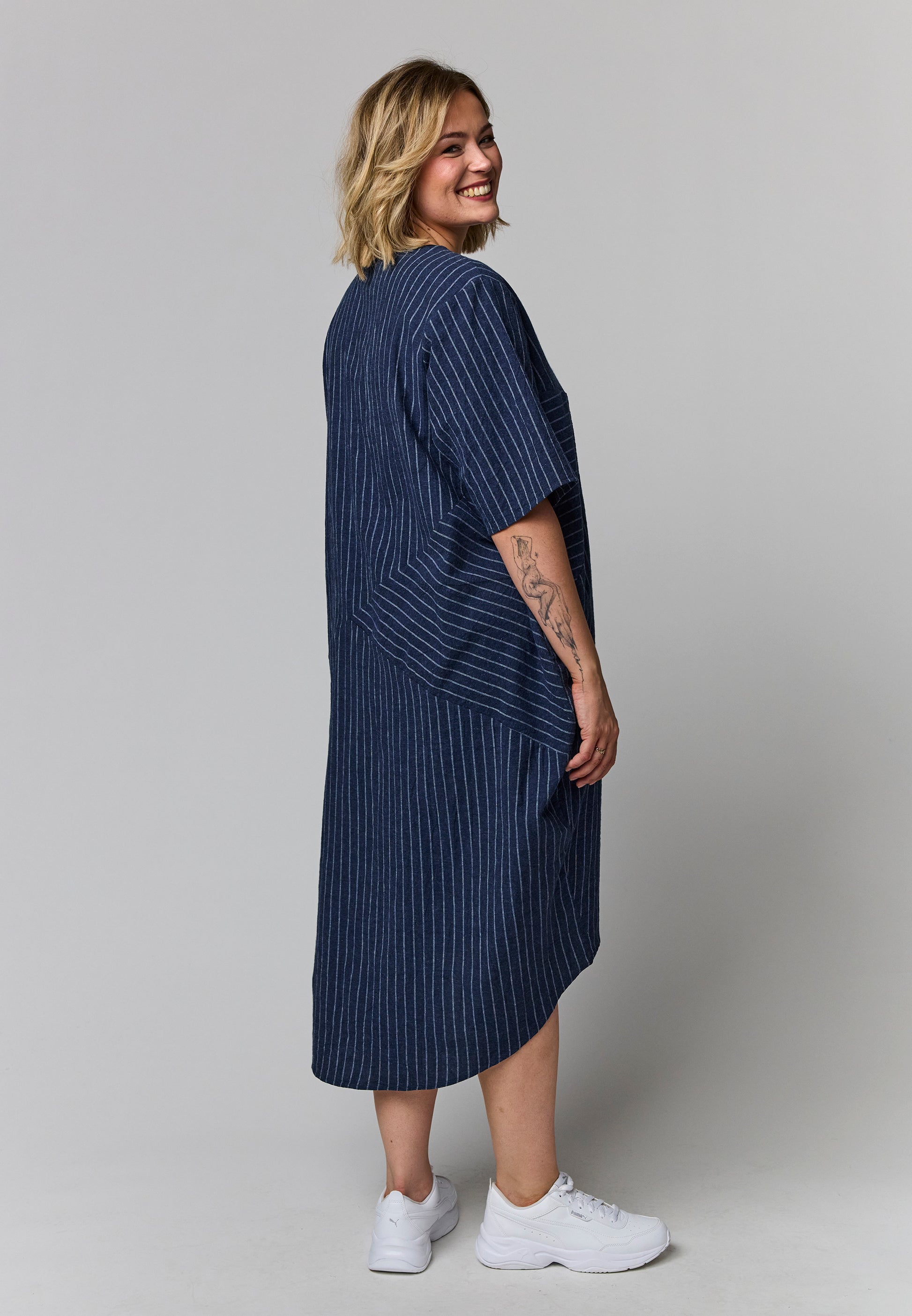 Gozzip Woman GTovea Dress Dress Navy/white striped