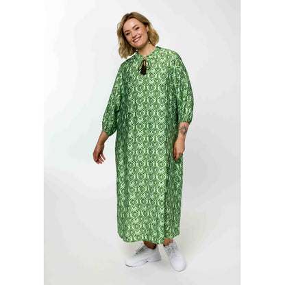 Gozzip Woman GUna Dress Dress Green Print
