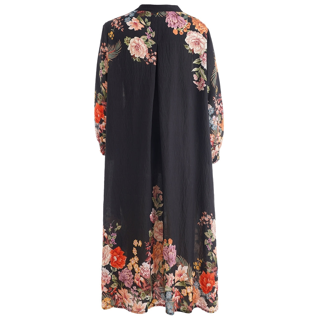 Gozzip Woman GValdis Dress Dress Black with rose fall board
