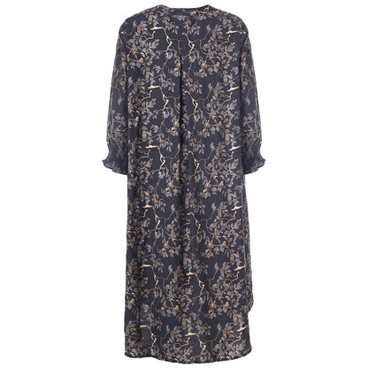 Gozzip Woman GValdis Dress Dress Black with grey brown flowers