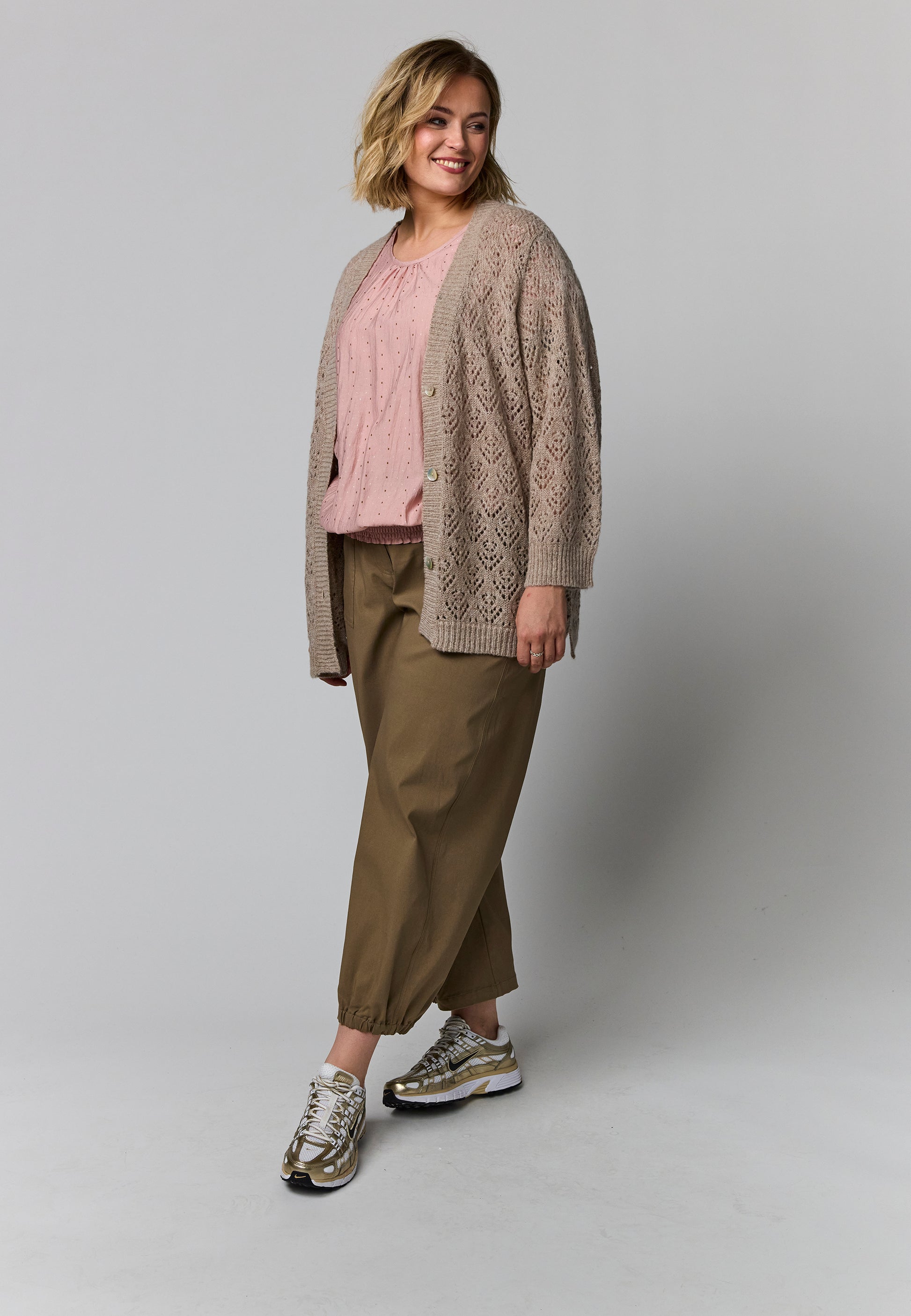 Gozzip Woman GVilda knit cardigan Cardigan Sand