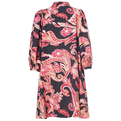 Gozzip Woman GWilma Dress Dress Black with orange flowers
