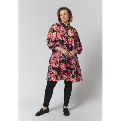 Gozzip Woman GWilma Dress Dress Black with orange flowers