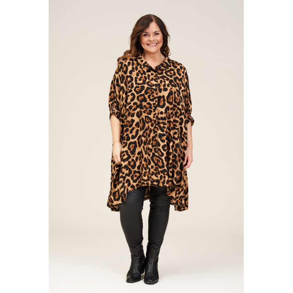 Gozzip Woman Gerda Oversize shirt Tunic Oversize shirt tunic Animal print