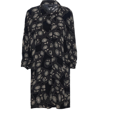 Gozzip Woman Gerda Oversize shirt Tunic Oversize shirt tunic Black with Beige