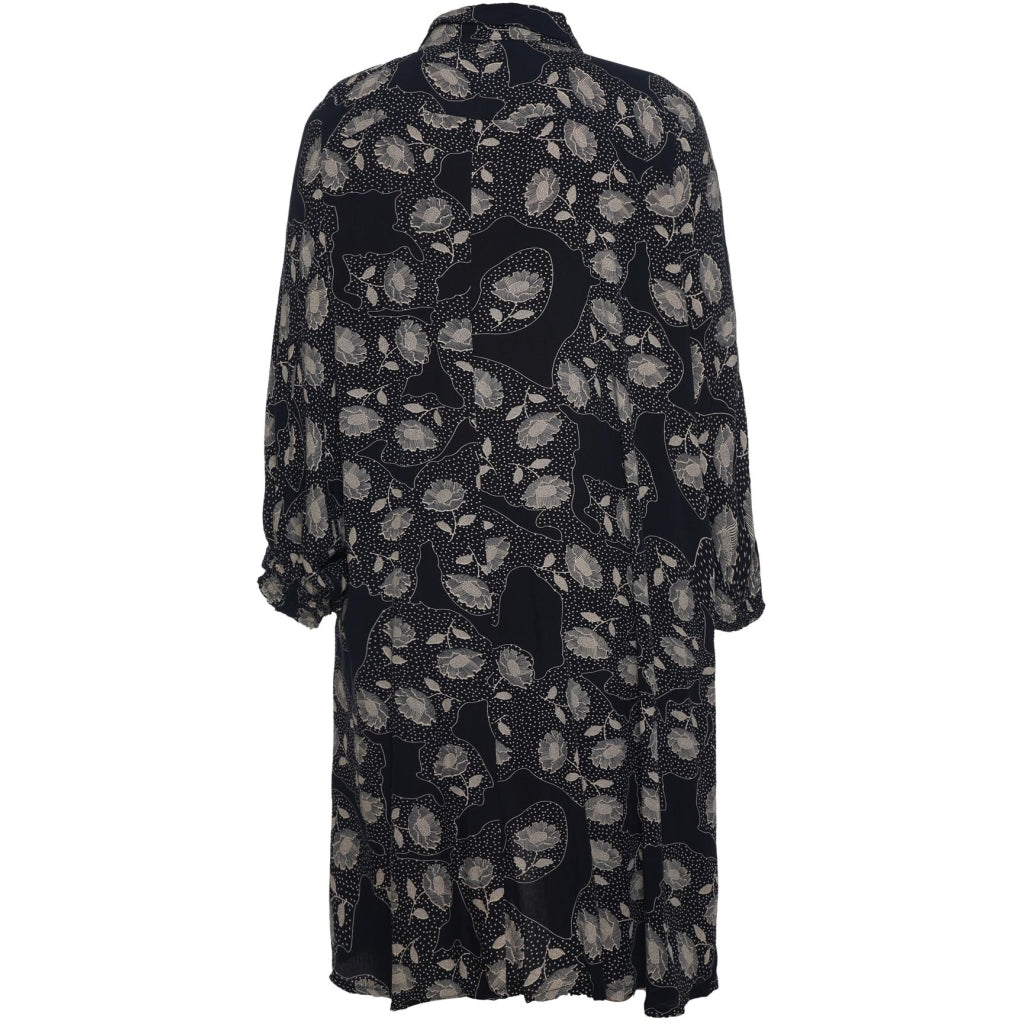 Gozzip Woman Gerda Oversize shirt Tunic Oversize shirt tunic Black with Beige