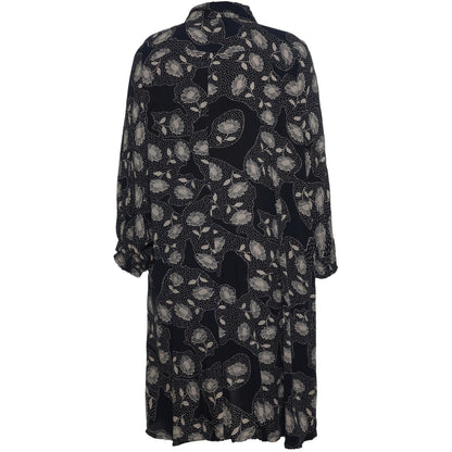 Gozzip Woman Gerda Oversize shirt Tunic Oversize shirt tunic Black with Beige